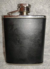Hip Flask Leather & Stainless
