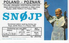 Scheda radio QSL 1983 Poznan