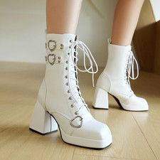 Stivaletti donna punk tacco a