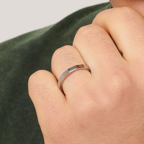 Anello uomo acciaio - anello, fedina