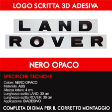 Logo Scritta LAND ROVER Nero Opaco per cofano anteriore