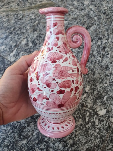 Ceramica deruta bottiglia rosa - bottiglia,