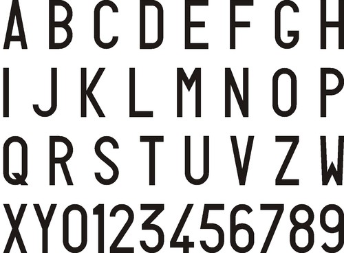 Serie lettere adesive - serie, x