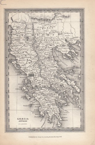 1847 mappa antica graecia - 1847,