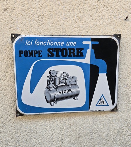 Insegna tabella smaltata pompe - insegna,