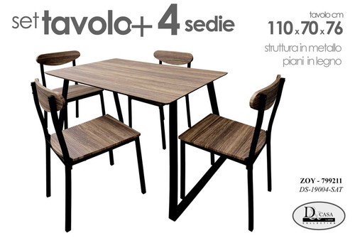 Tavolo sedie metallo - tavolo, 4