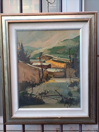 Dipinto olio tavola m - -,