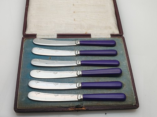 Coltelli tè vintage viola - coltelli,