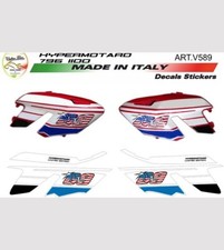 ADESIVI PER FIANCHETTI USA  MOTO DUCATI HYPERMOTARD 796/1100 "V589"