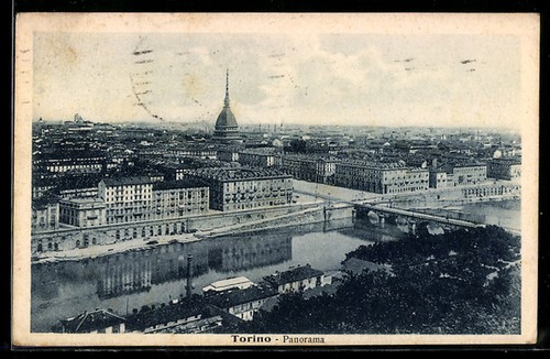 Cartolina torino panorama con - torino,,