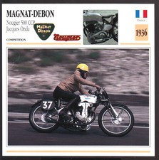 1936 Magnat-Debon Nougier 500cc CCP Jacques Onda Race Moto Scheda Foto Specifiche
