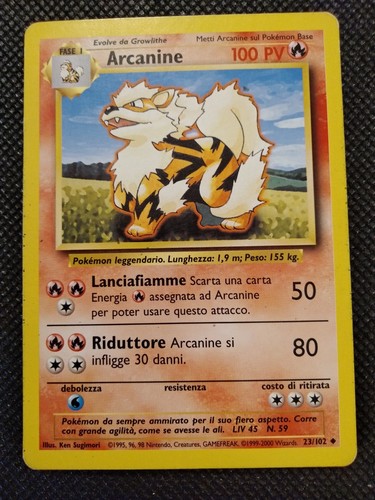 Arcanine set base 102 non - arcanine, 23/102
