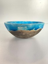 PORTAOGGETTI CIOTOLA BOWL CERAMICA RAKU REFRATTARIO SMALTO TURCHESE '900