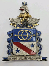 FREGIO PER CREST IN ARGENTO AUTIERI ARMA DEI TRASPORTI E MATERIALI