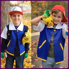 Set Costume Cosplay Ash