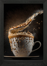 caffè latte con cornice wall