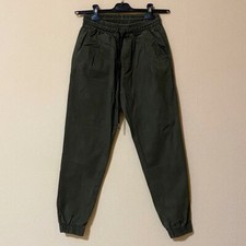 CHROY Pantaloni Pantalaccio Laccio Verde Streetwear Casual Basic Sportivo