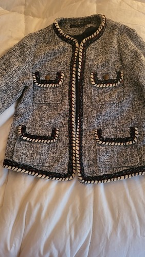Zara new ecru grey tweed - new,