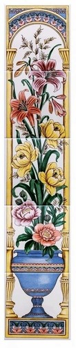 Piastrella ceramica gigli
