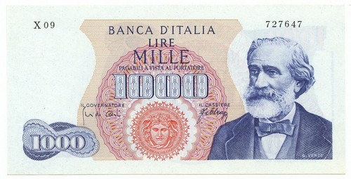 1000 lire giuseppe verdi - lire, i