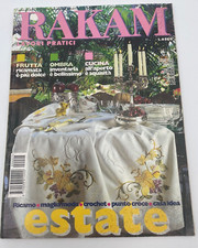 Rakam lavori pratici luglio 2000 estate ricamo  crochet punto croce con decalcab