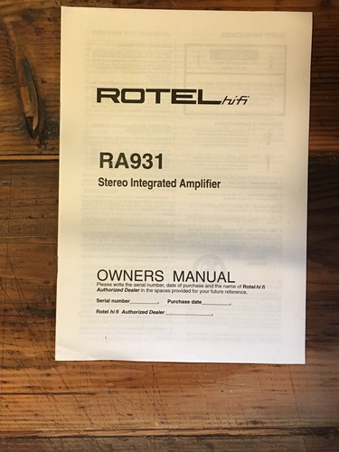 Amplificatore rotel 931 - amplificatore,