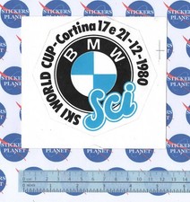 ADESIVO STICKER VINTAGE AUFKLEBER AUTO MOTO TUNING BMW SKI WORLD CUP 1980