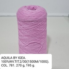 Filato yarn stock lot rocche AQUILA BY IGEA. 100% LANA MERINO. 270+195 g.