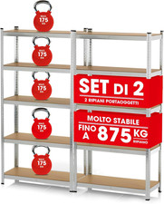 Easymaxx Set Di 2 Scaffali per
