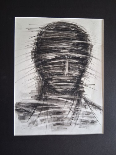 Grand dessin fusain des - fusain,