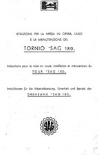 Graziano SAG 180 tornio Manuale uso e manutenzione