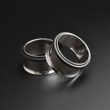 Chirurgico Acciaio Singolo Svasatura Tunnel 316L Orecchio Spessori Dilatatori