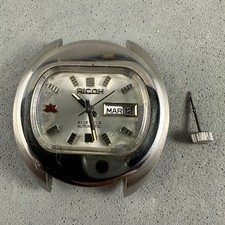 Ricoh Automatic 21 Jewels Vintage Watch 37.6mm – Day Date – For Parts or Repair