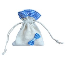 12 pz sacchetto juta celeste