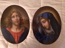 n. 2 Antichi dipinti ad olio su ovali in rame - originali del 1701 - Carlo Dolci