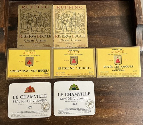 Lotto etichette vino europee - etichette,
