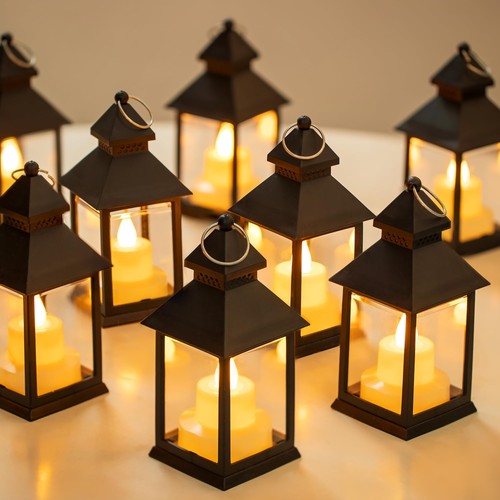 Lanterne decorative led nere - decorative,