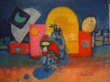 MASSIMO PAZZINI OLIO SU TELA