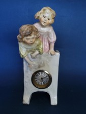 Scultura Ceramica Chiurazzi Capodimonte Liberty Orologio Da Tavolo Napoli Deruta