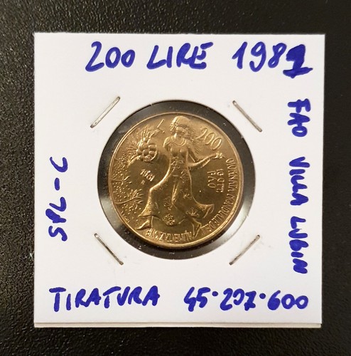 Repubblica italiana 200 lire - italiana:,