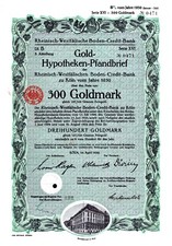 Rheinisch-Westfalische Boden-Credit-Bank, Colonia, 8% Hyp.Pfandbr. 1930 (300 GM)