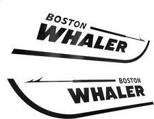 Set 2 Decalcomanie per Boston Whaler, Adesivi Ricambio Scafo Barca, Spedizione Gratuita