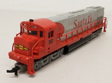 Modellino locomotiva treno Mehano ALCO scala HO Santa Fe 1102 rosso argento testato