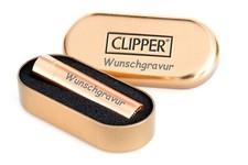 Accendino clipper metallo oro