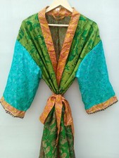 Abito patchwork sari seta