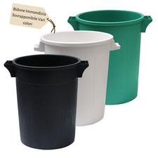 Bidone plastica nero - plastica,
