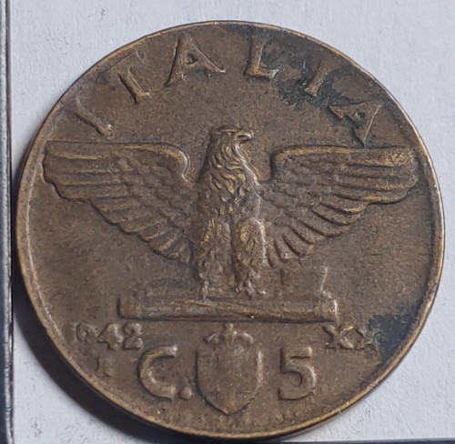 Centesimi 1942 r italie - 5,