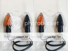 2 COPPIE FRECCE NERE INDICATOR GAMBO CORTO OMOLOGATE UNIVERS DUCATI 750 Paso