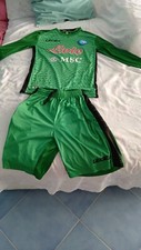 maglia e pantaloncino portiere s verde napoli ufficiale nuova senza etichette