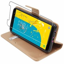 Etui pour Samsung J6 2018 Galaxy SM-J600F Porte-Cartes + VERRE Tremp�
